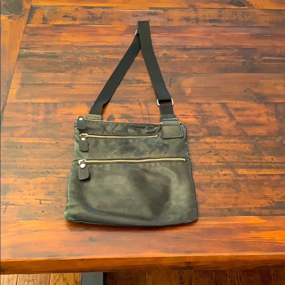 Black Margot leather messenger bag